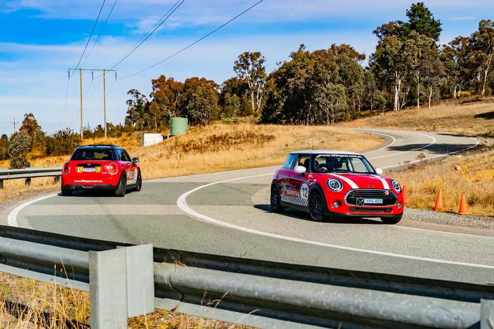 Minis driving during ACT safety driving course